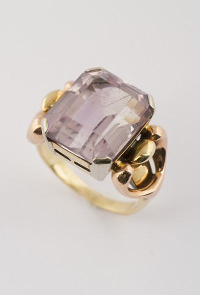 Retro ring met amethist