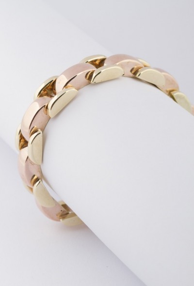 Gouden bi-color armband