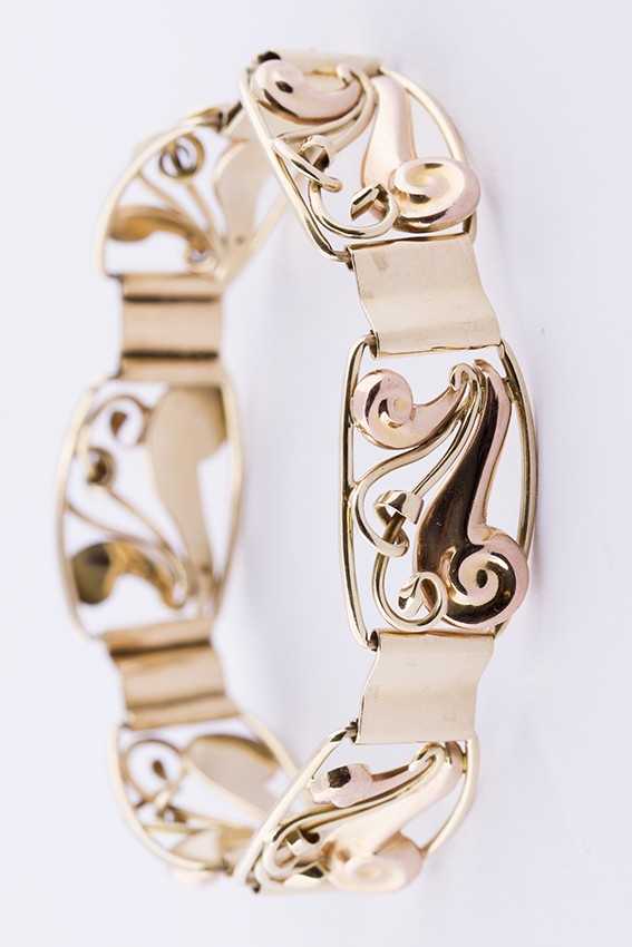 Gouden schakel armband