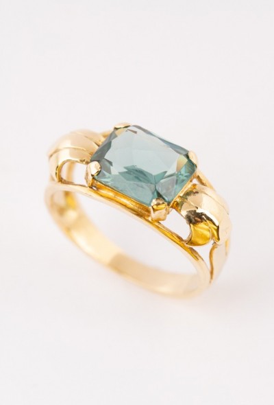 Gouden ring met toermalijn (jaren 50)