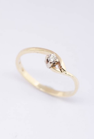 14 krt. gouden solitair ring