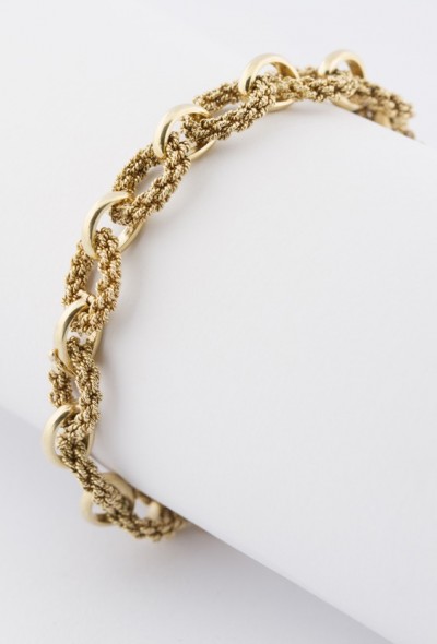 Gouden fantasie schakel armband