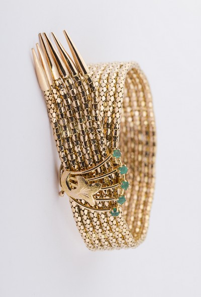 Gouden armband met smaragd