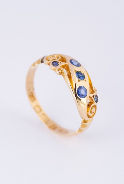 Antieke Victoriaanse Engelse gouden ring