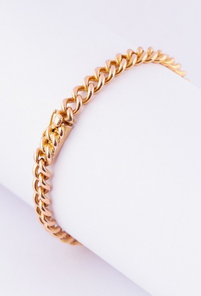 Antieke gouden massieve gourmet armband