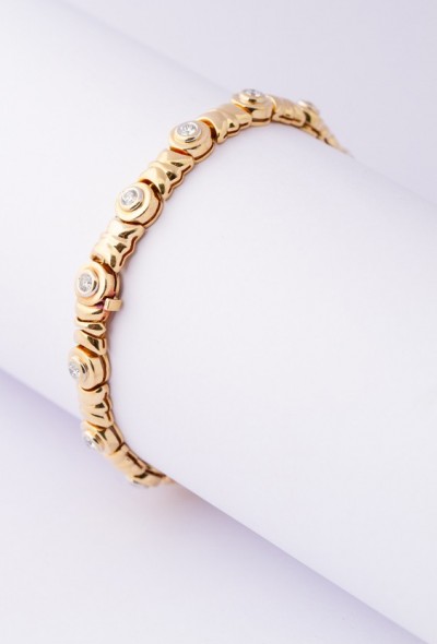 Gouden armband met 14 briljanten