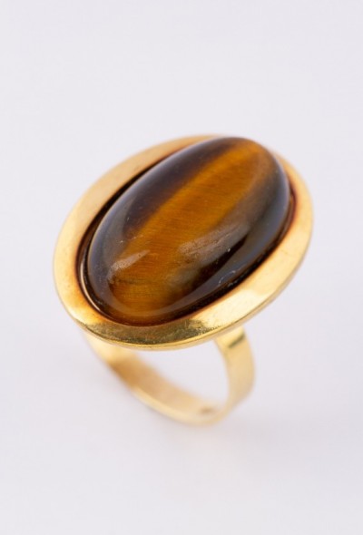 Gouden ring met tijgeroog