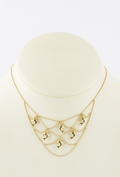 Gouden collier met dolfijnen