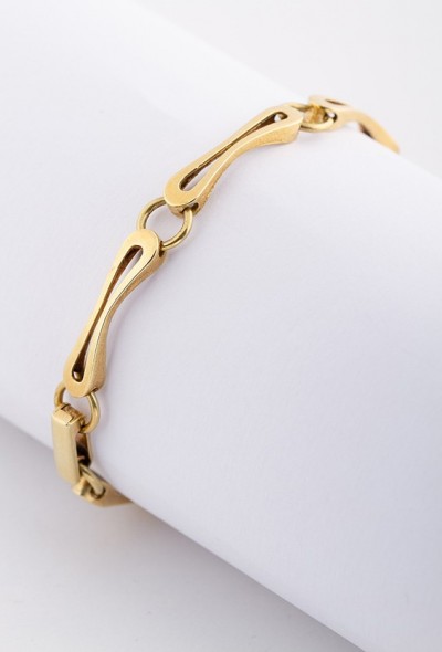 Gouden schakel armband