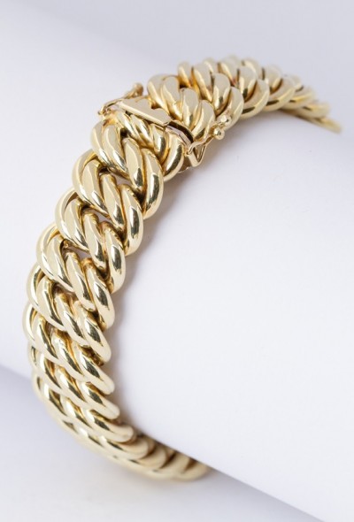 Gouden dubbele gourmet armband