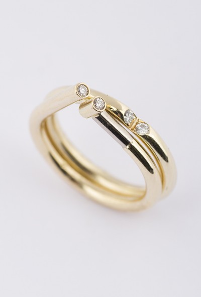 Gouden ringen met briljanten