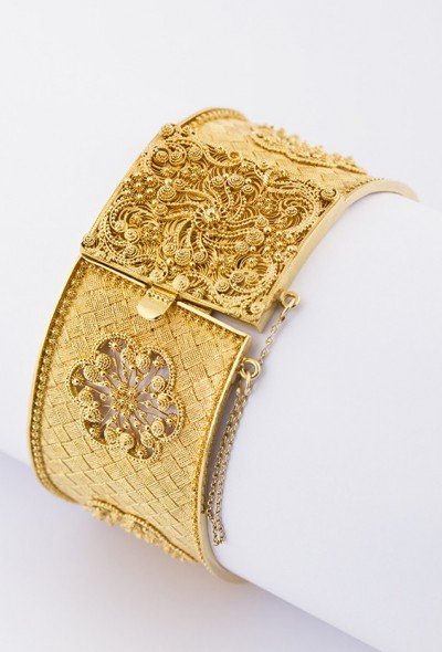 Antieke gouden filigrain armband