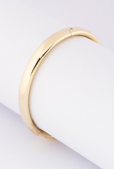 Gouden bangle met scharnier sluiting