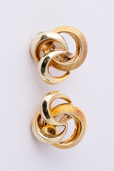 Gouden tri-color oorclips