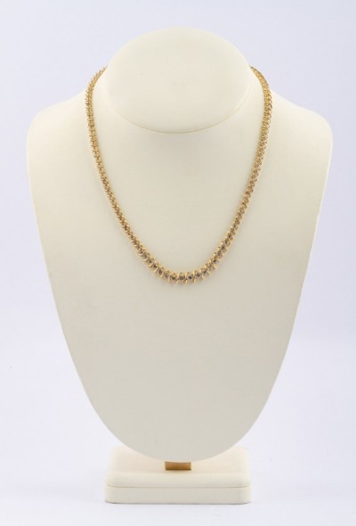 Gouden collier met 119 briljanten