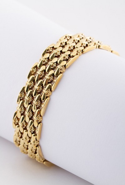 Gouden schakel armband