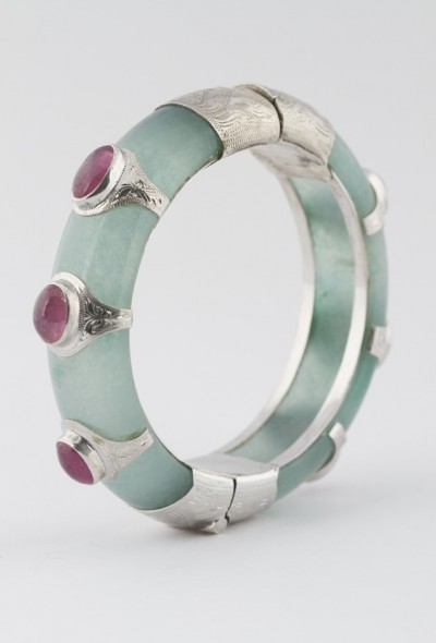 Jade armband met zilver