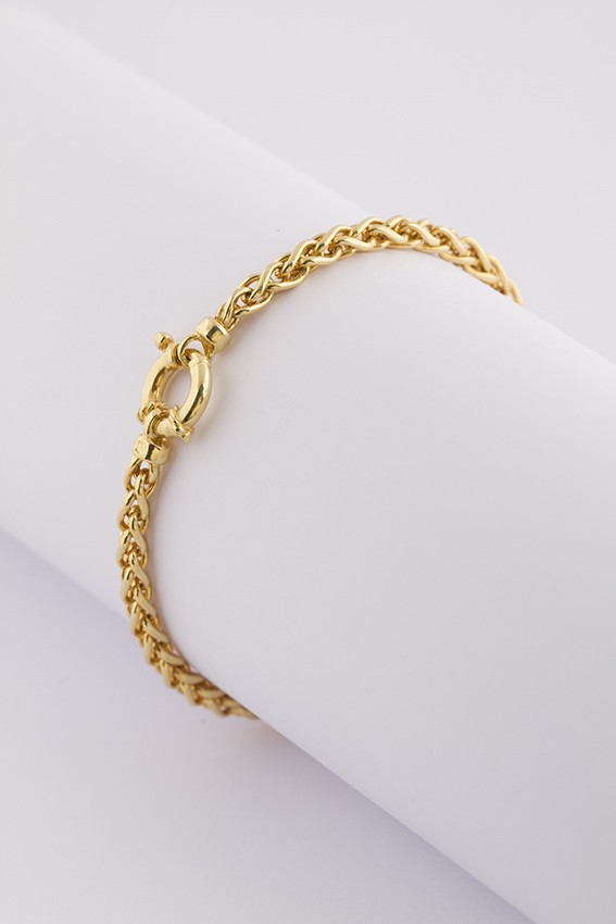 Gouden gevlochten armband