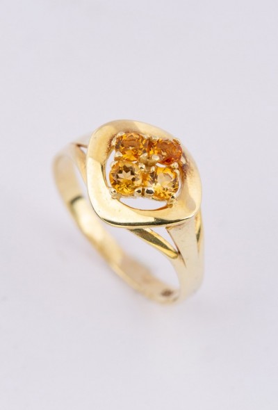 Gouden ring met citrien