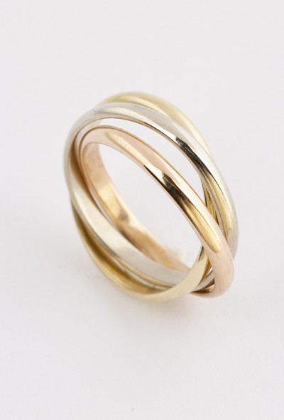 Gouden tri-color ring