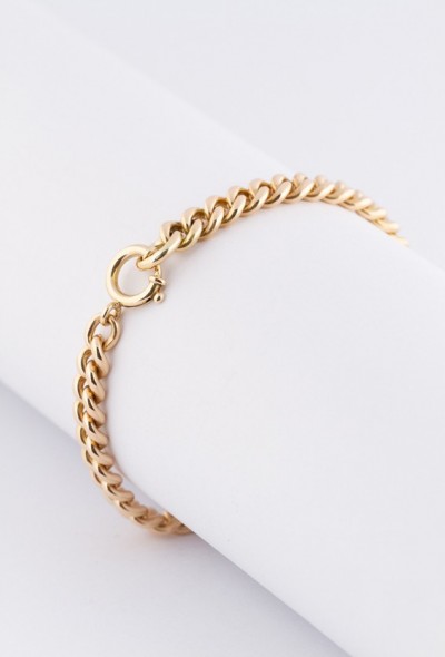 Antieke gouden massieve gourmet armband