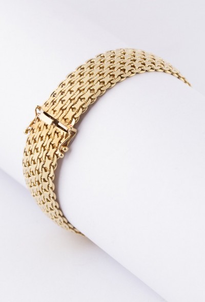 Gouden milanese schakel armband