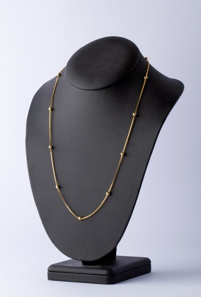 14 krt. gouden bolletjes collier.