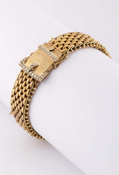 Antieke gouden gesp armband