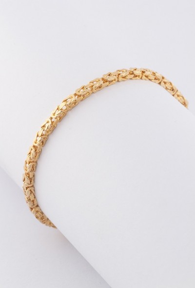 Gouden konings schakel armband