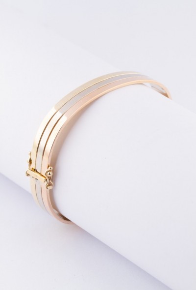 Gouden tri-color slaven armband