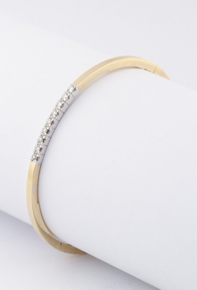 Gouden bangle met briljanten