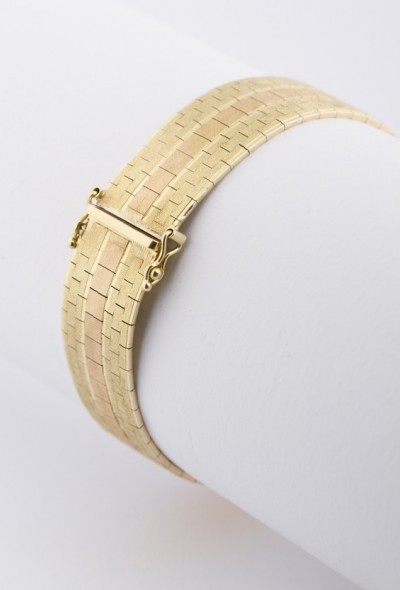 Geel/rosé gouden armband