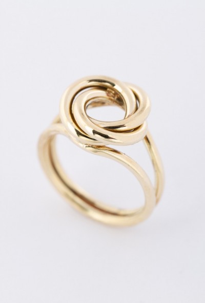 Gouden knoop ring