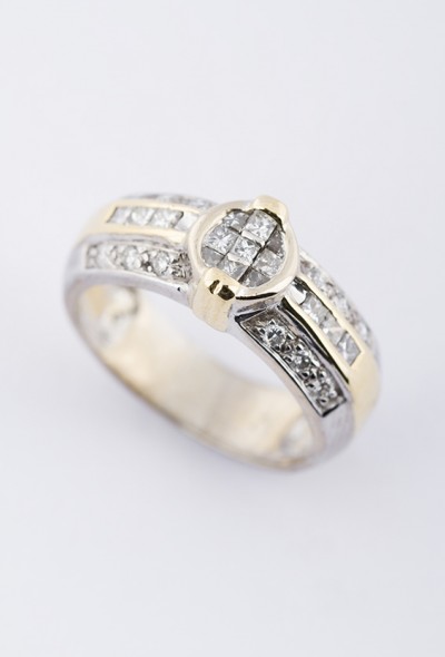 Band ring met diamanten