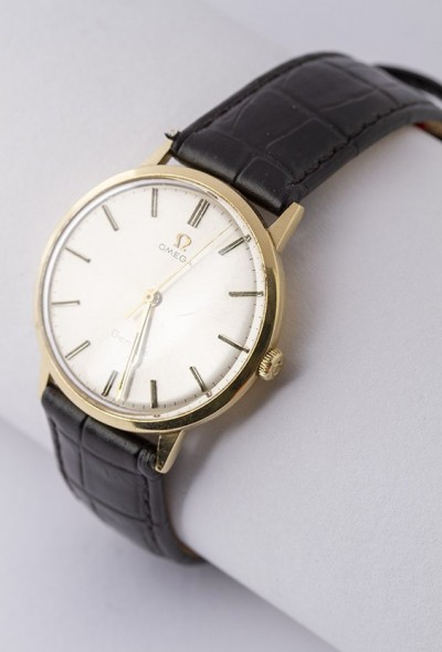 Gouden heren horloge merk Omega