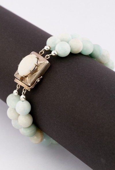 Larimar armband met zilveren slot