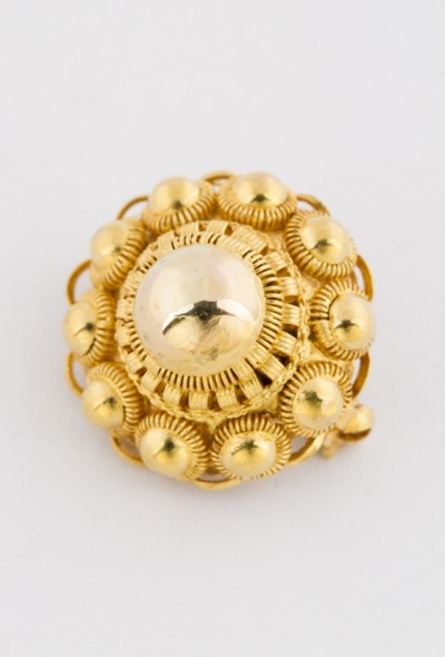 Gouden zeeuwse knoop broche