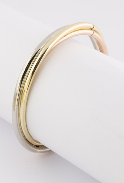 Gouden tri-color slaven armband