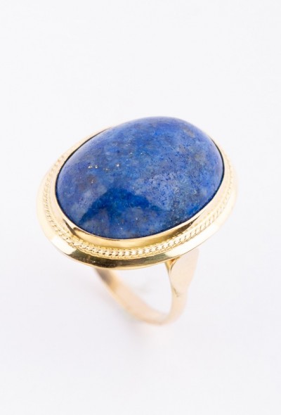 Gouden ring met lapis lazuli