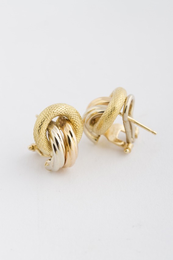 Gouden tri-color oorstekers