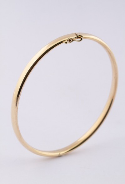 Gouden slaven armband met scharnier sluiting