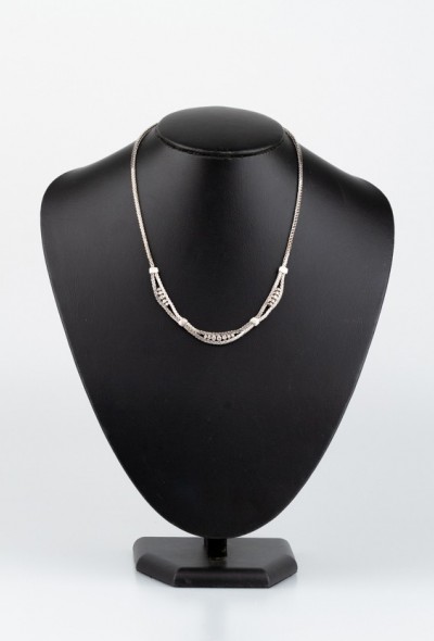 Wit gouden collier met briljanten en diamanten