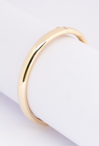 Gouden bangle met scharnier sluiting