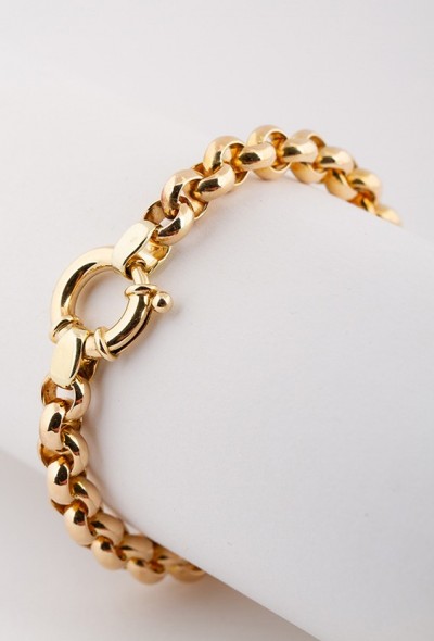 Gouden jasseron armband