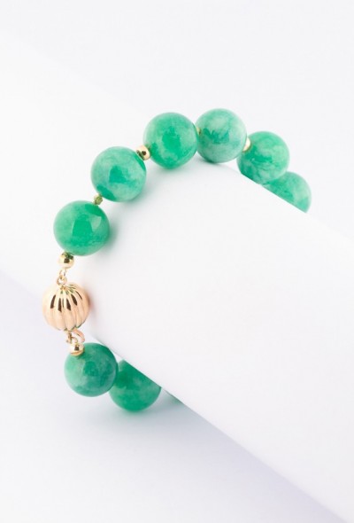 Jade armband aan gouden slot